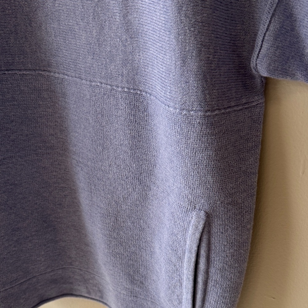 Pure Jill Soft Lavender Cotton Cashmere Relaxed Crewneck Kimono Sweater - Picture 4 of 8